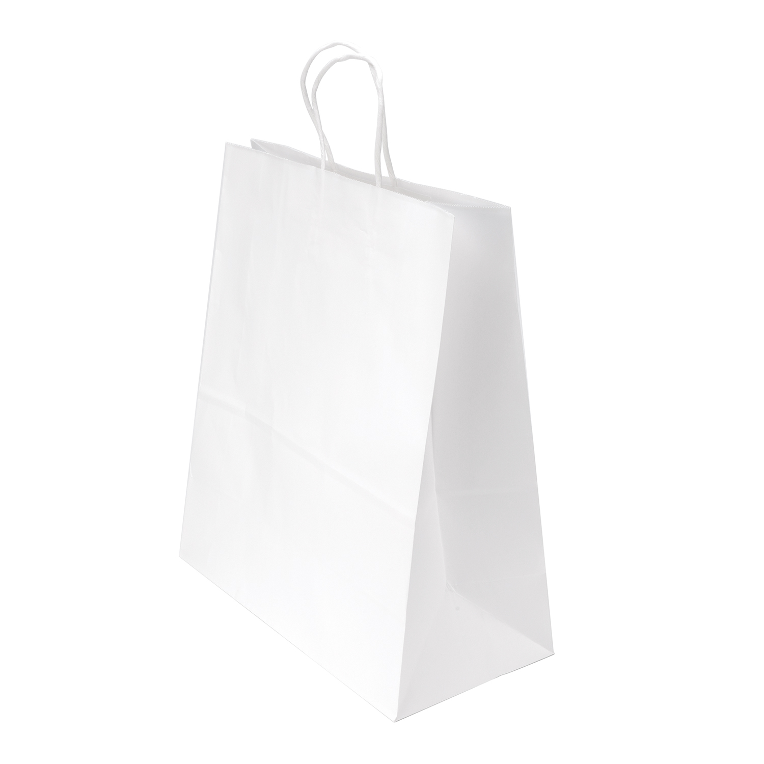 100pcs White Paper Twisted handle Bag 320x360+150mm - Stanley Packaging