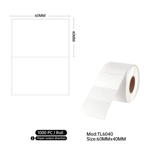 5Rolls Direct Thermal Address Shipping Label 60 x 40mm 5000Labels