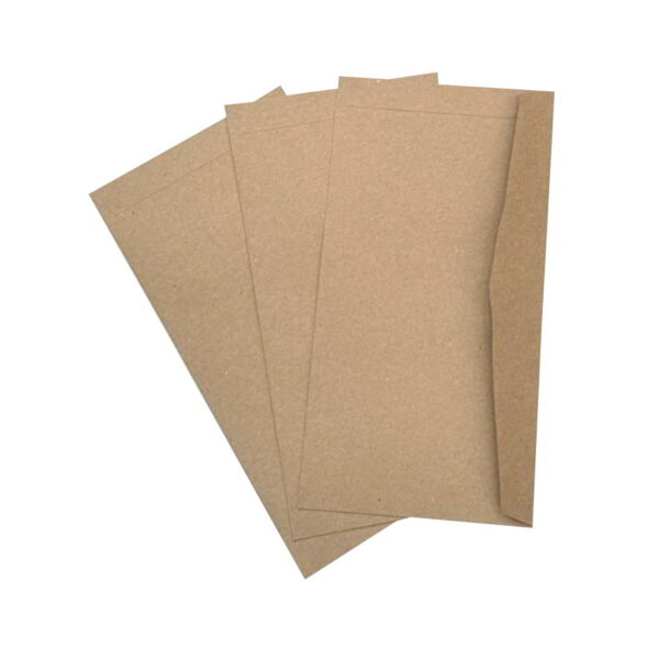 800pcs DLX Kraft Brown Lick n Stick Envelopes 120x235mm 90GSM