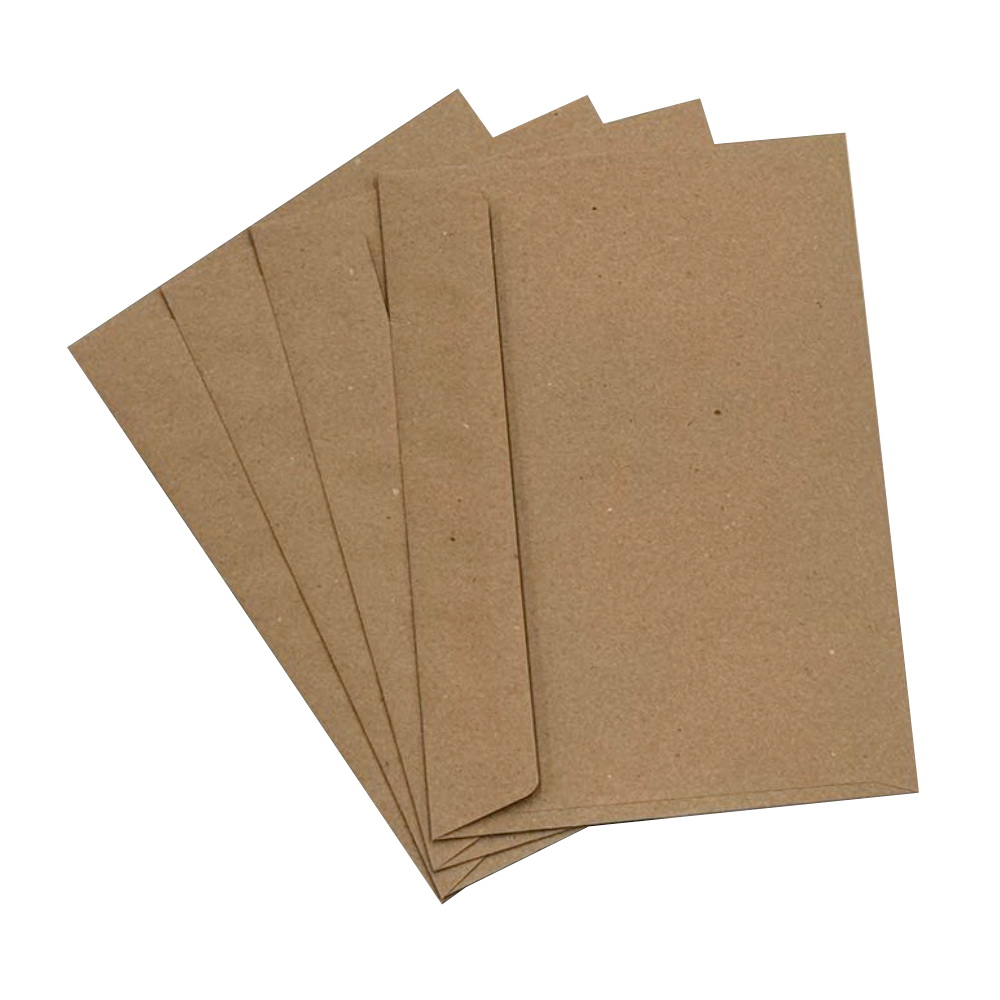 250pcs C4 Lick & Stick Brown ECO Recycled Envelopes 90GSM