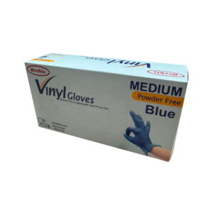 Vinyl Gloves Powder Free Blue Medium Carton of 1000