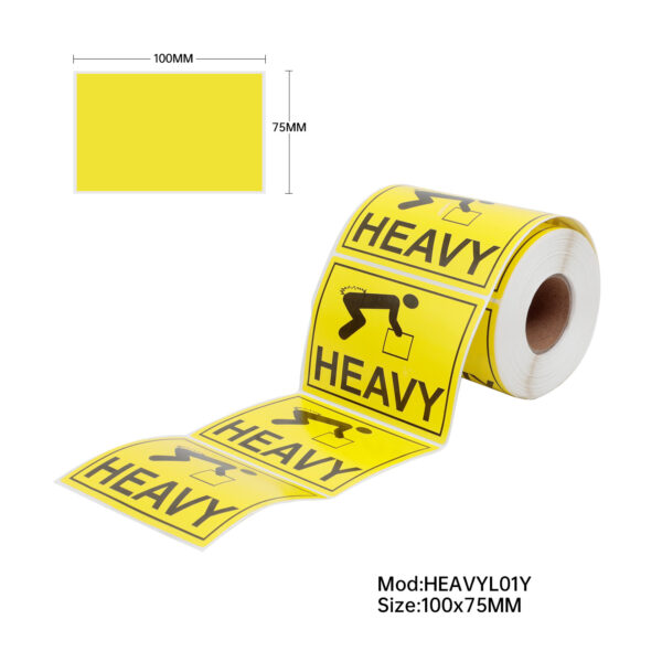 12Rolls HEAVY Label 100x75mm Yellow 6000Labels