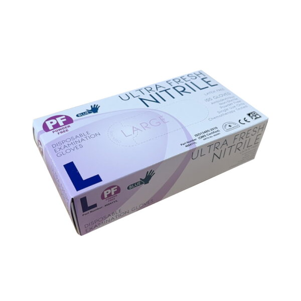 Blue Nitrile Powder Free Examination Nitrile Disposable Gloves-LARGE