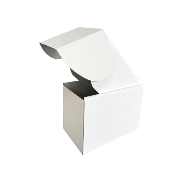 100pcs Full White 125 x 115 x 100mm Diecut Flat Mailing Box