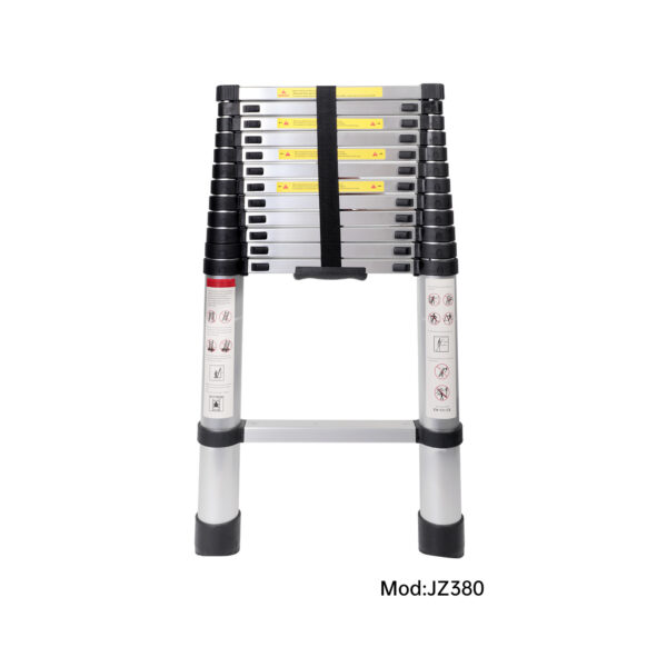 3.8m Telescopic ALUMINIUM Extension Ladder Capacity 150KG