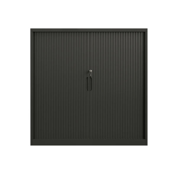 Steel Tambour Storage Box Black Cupboard 1200x1200x473mm