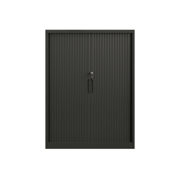 Steel Tambour Storage Box Black Cupboard 1200x900x473mm