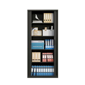 Steel Tambour Storage Box Black Cupboard 2000x900x473mm