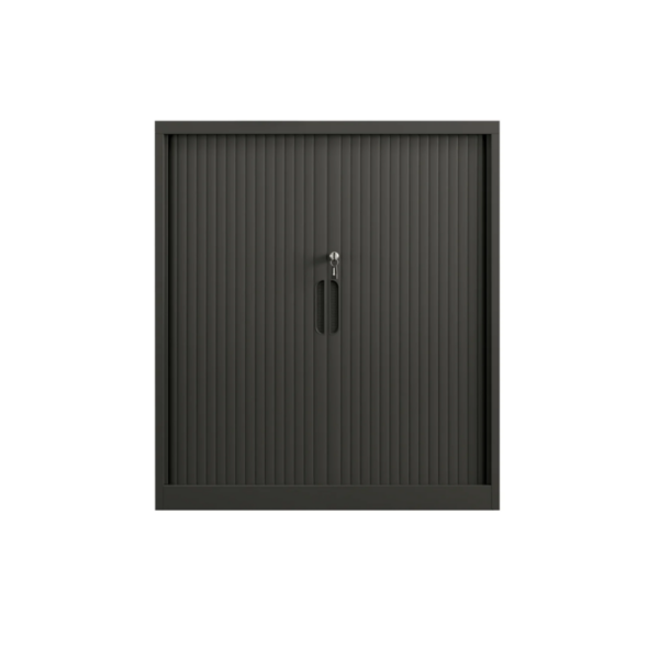 Steel Tambour Storage Box Black Cupboard 1016x900x473mm