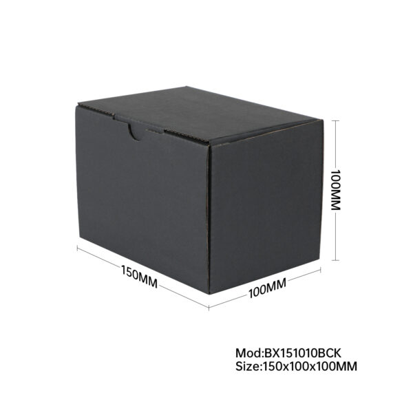 100pcs Full Black 150 x 100 x 100mm Diecut Mailing Box