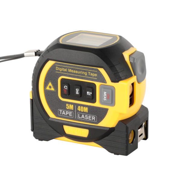 3 in 1 Laser Rangefinder 5m Tape Measure Ruler LCD Display